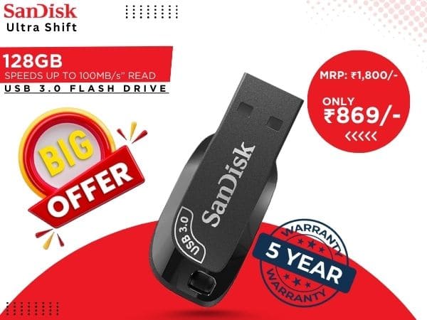 SanDisk Ultra Shift 128GB USB Flash Drive USB 3.0